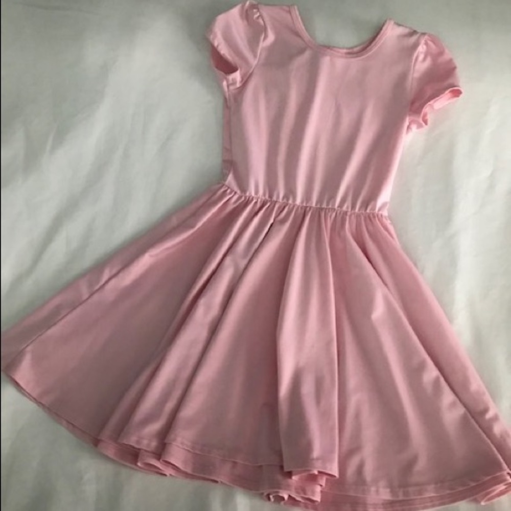 Dot Dot Smile Solid Pink SS Dress—Size 5/6